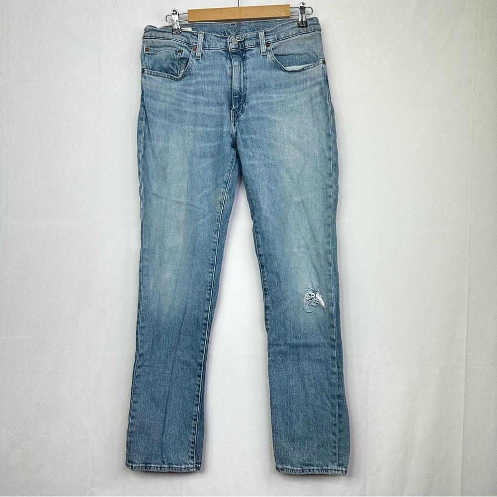 Levi’s 511 Distressed Straight Leg Jeans Vintage Men’s Casual White Wash